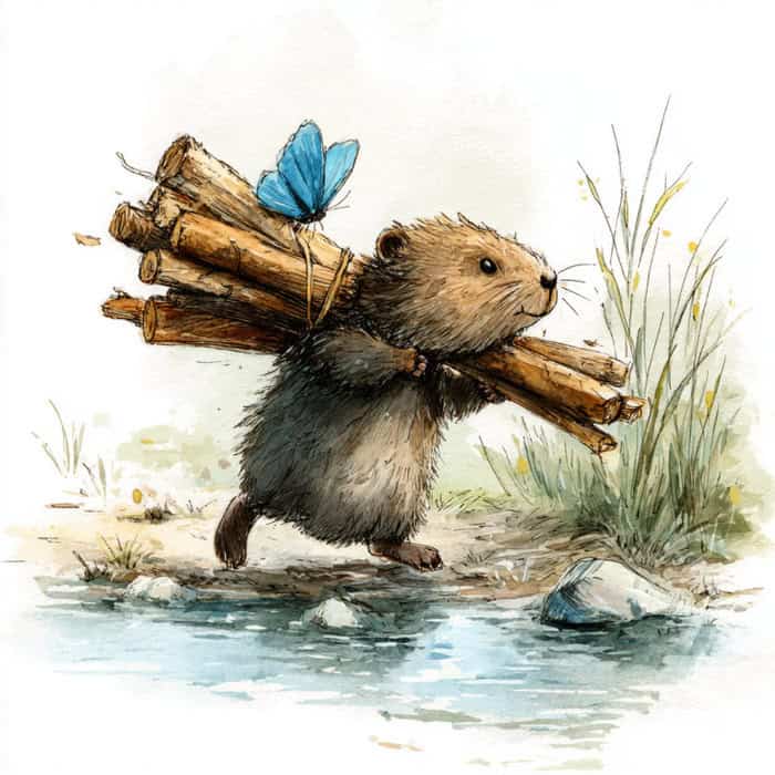 Kratke bajke za djecu - Vrijedni dabar