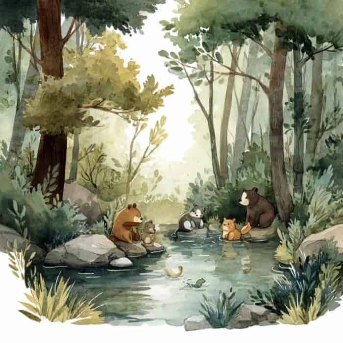 Kratke bajke za djecu - Kako su se životinje gasile požar